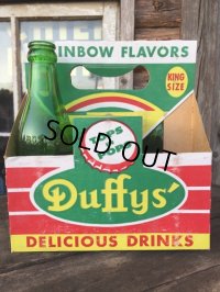 Vintage Soda 6-Pac bottles Cardboard carrying case / Duffy's  (MA326)