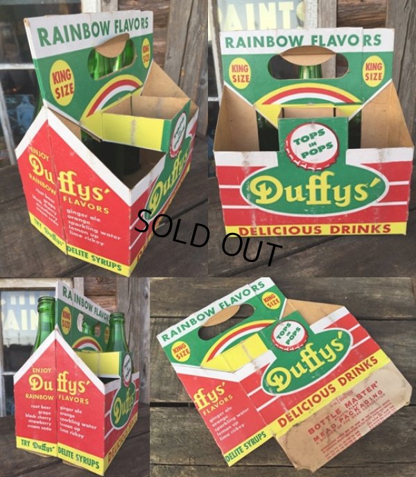 画像2: Vintage Soda 6-Pac bottles Cardboard carrying case / Duffy's  (MA326)