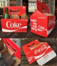 画像2: Vintage Soda 6-Pac bottles Cardboard carrying case / Coca Cola (DJ309) (2)