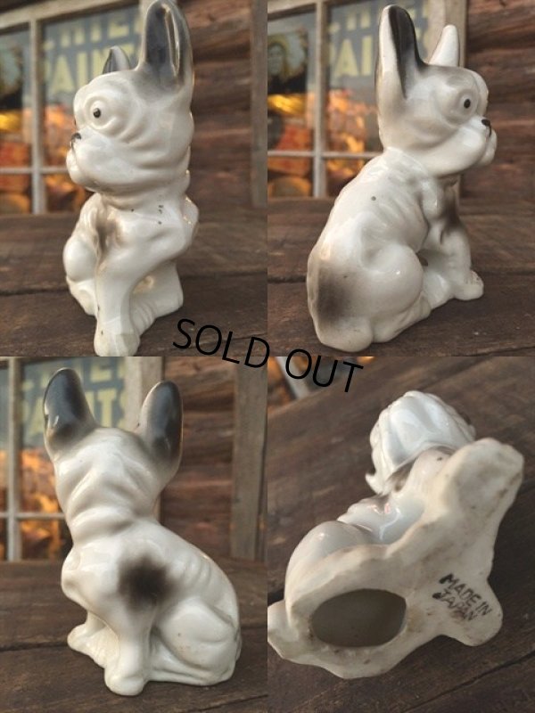 画像2: 60s Vintage French Bulldog Ceramic Statue (MA340) 