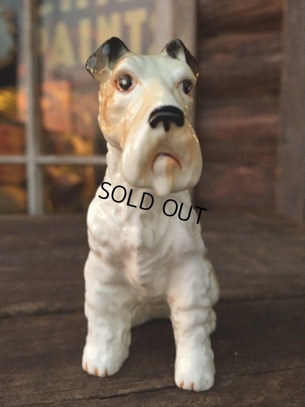 画像1: 60s Vintage Fox Terrier Ceramic Statue (MA338) 