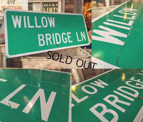 画像2: Vintage Road Sign WILLOW BRIDGE LN (MA349)