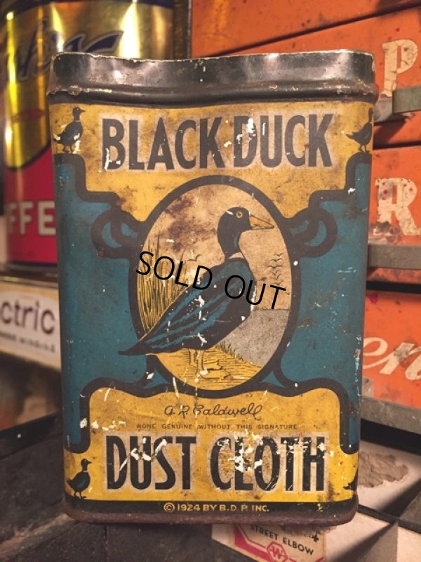 画像1: Vintage Canco Black Duck Dust Cloth Can (MA391) 