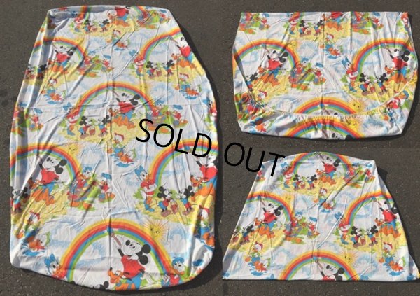 画像2: Vintage Disney Fitted Sheet Rainbow (MA411)