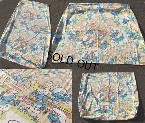 画像3: Vintage Smurf Fitted Sheet (MA410)