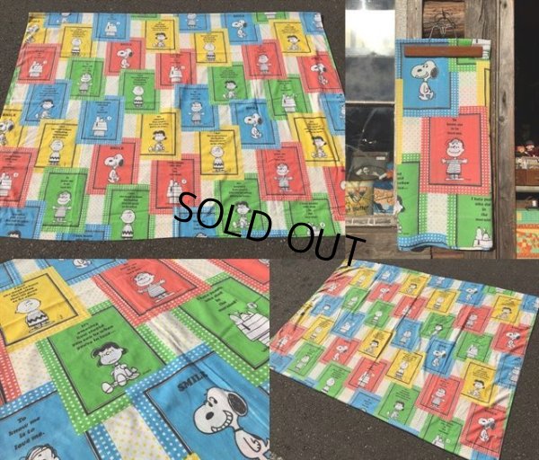 画像2: Vintage Snoopy Flat Sheet Patchwork (MA405)