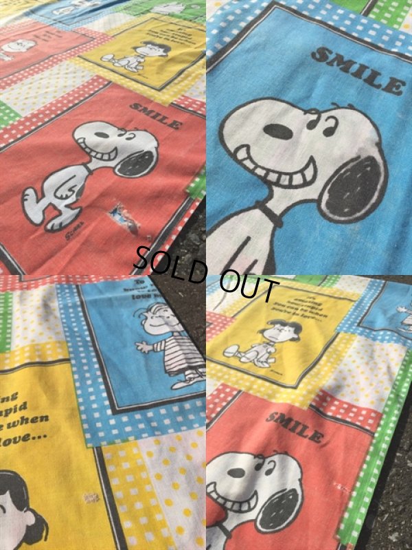 画像3: Vintage Snoopy Flat Sheet Patchwork (MA405)