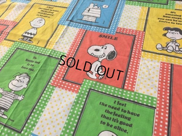 画像1: Vintage Snoopy Flat Sheet Patchwork (MA405)