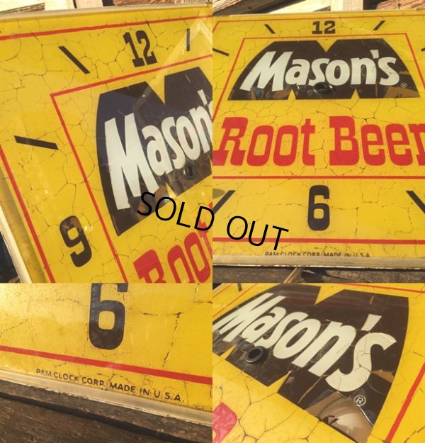 画像2: Junk Sale Vintage MASON'S ROOT BEER Pam Clock Sign (MA413) 