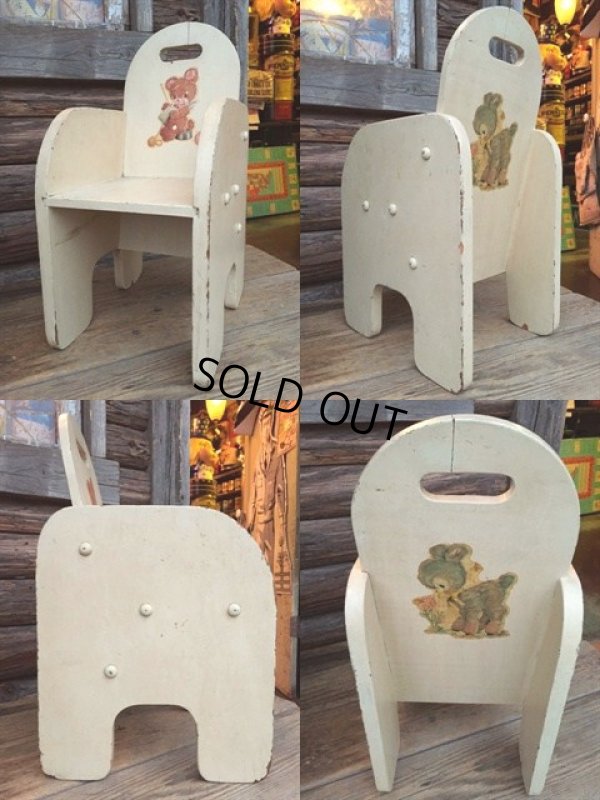 画像2: Vintage Kids Chair Bear&Lam (MA401）