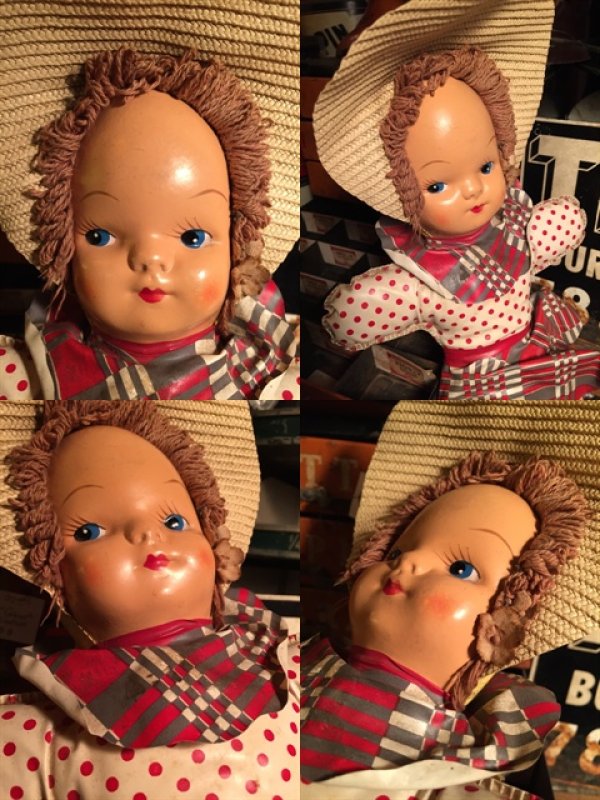 画像2: Vintage Cow Girl  Celluloid Face Doll (PJ465）