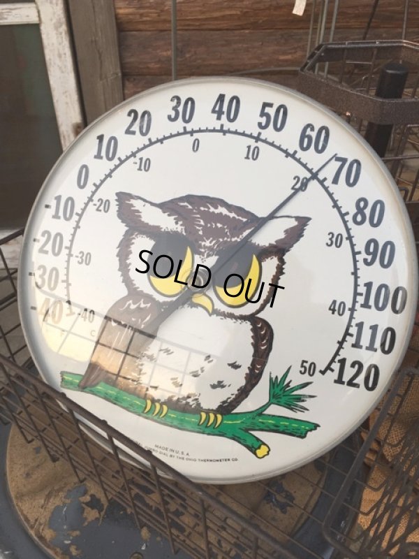 画像1: 70s Vintage Owl Thermometer (MA472)