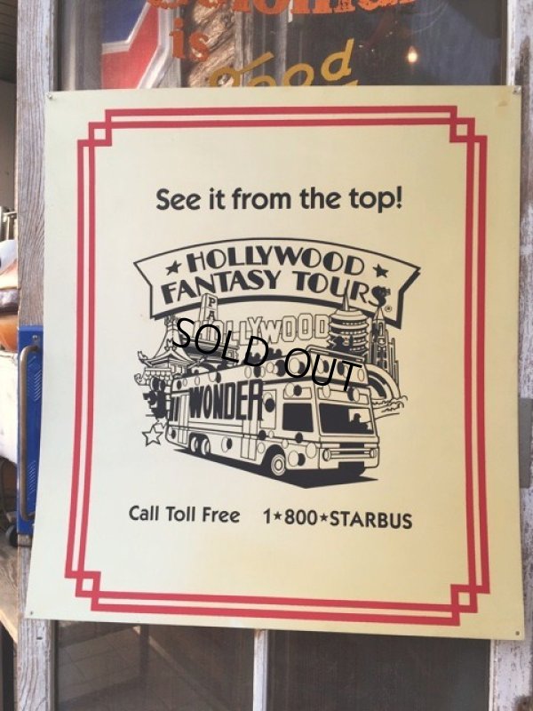 画像1: Vintage Star Bus Hollywood Fantasy Tours Sign (MA476) 