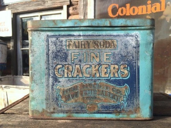 画像1: Vintage Fairy Soda Fine Crackers Tin Can Canco (MA478)
