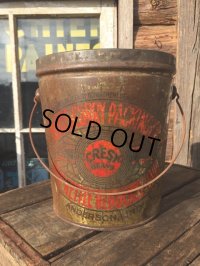 Vintage Crest Brand Lard Can Canco (MA477）