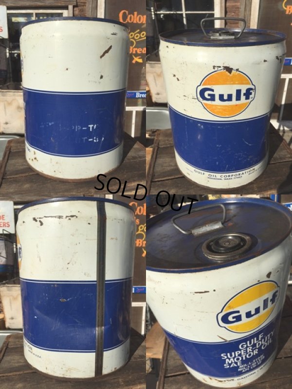 画像2: Vintage Gulf 5GL Motor Gas/Oil Can (MA417) 