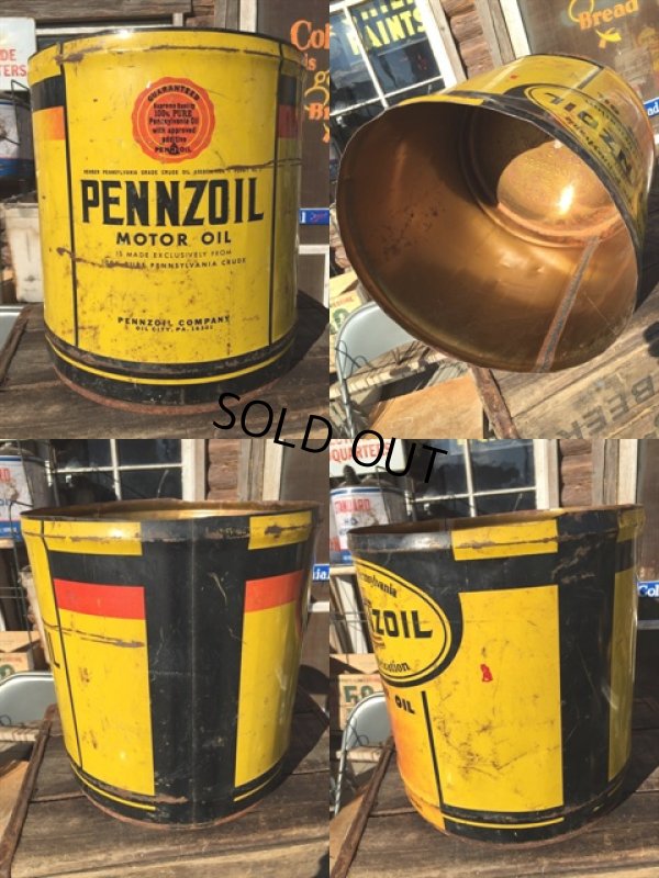 画像2: Vintage Pennzoil 5GL Motor Gas/Oil Can (MA416) 