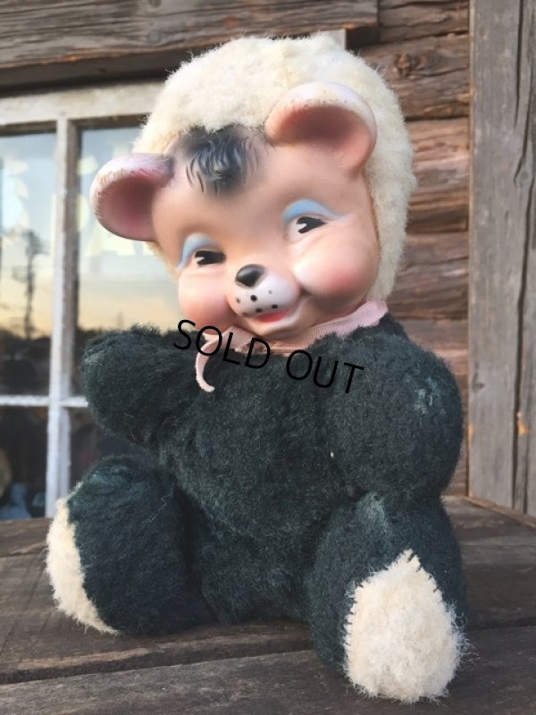 画像1: Vintage Rubber Face Doll Panda Bear (MA495)