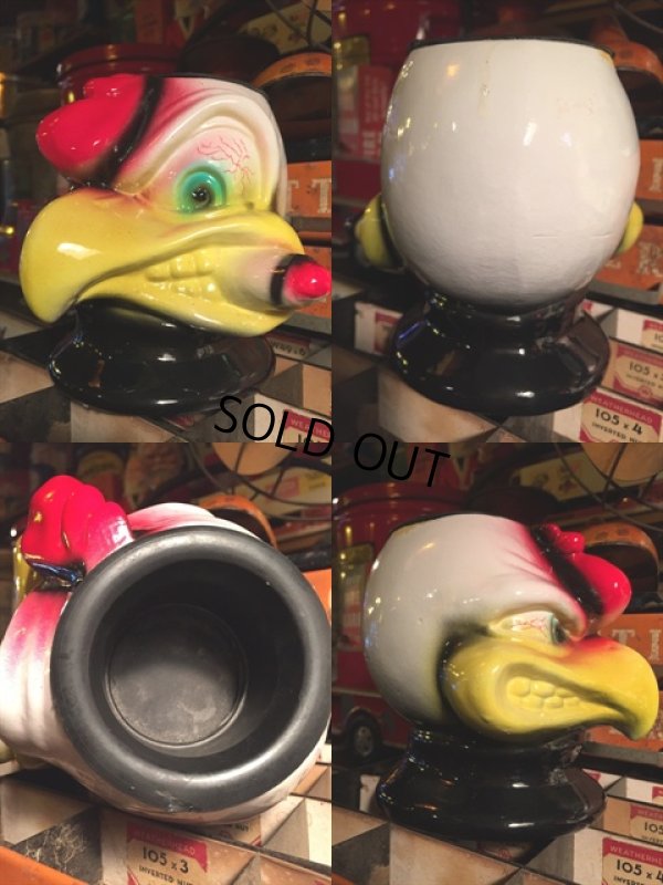 画像2: Vintage Ceramic Holder Angry Chicken (MA499)