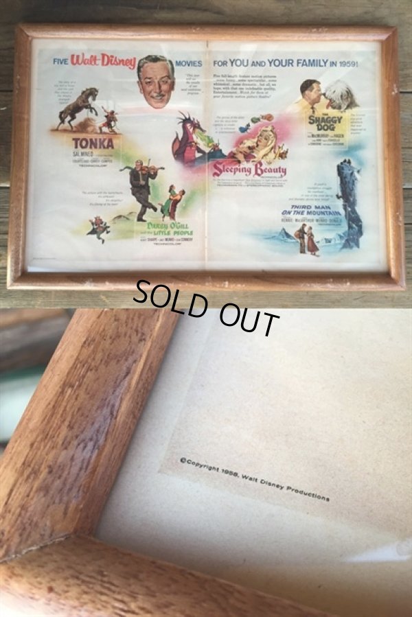 画像4: Vintage Walt Disney AD Poster W/Frame (MA506)