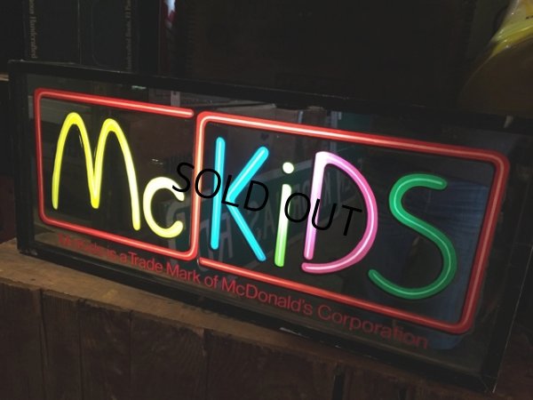 画像1: Vintage Mc KiDS Lighted Sign （MA508）