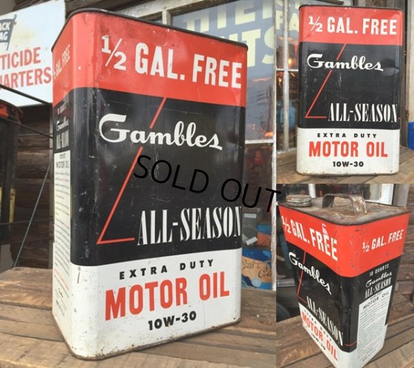 画像2: Vintage Gambles Motor Oil Can 2 1/2 GL (MA546) 