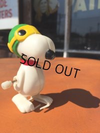 SALE 70s Vintage Snoopy Frying Ace Wind Up Aviva (MA559) 