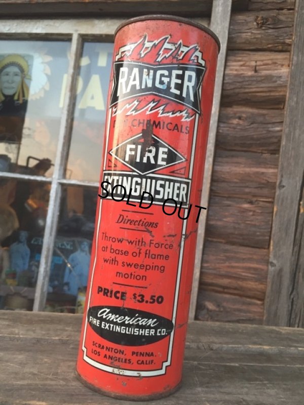 画像1: Vintage Ranger Dry Chemical Fire Extinguisher Can (MA559) 