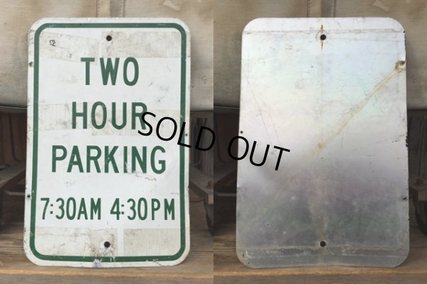 画像3: Vintage Road Sign TWO HOUR PARKING (MA560) 