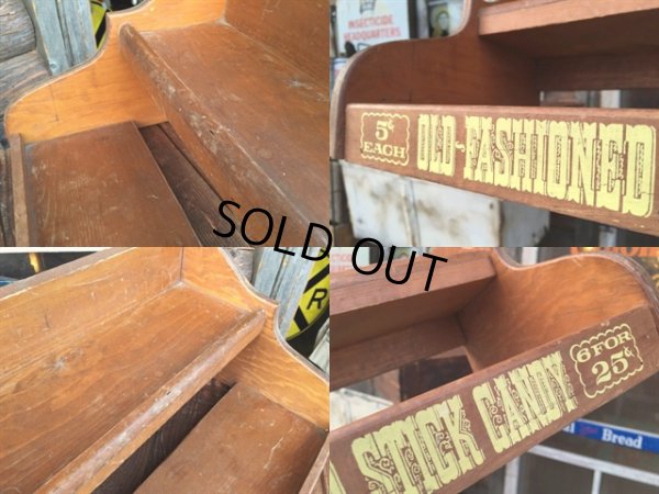 画像3: Vintage Old-Fashioned Stick Candy Display Wood Rack (MA589)