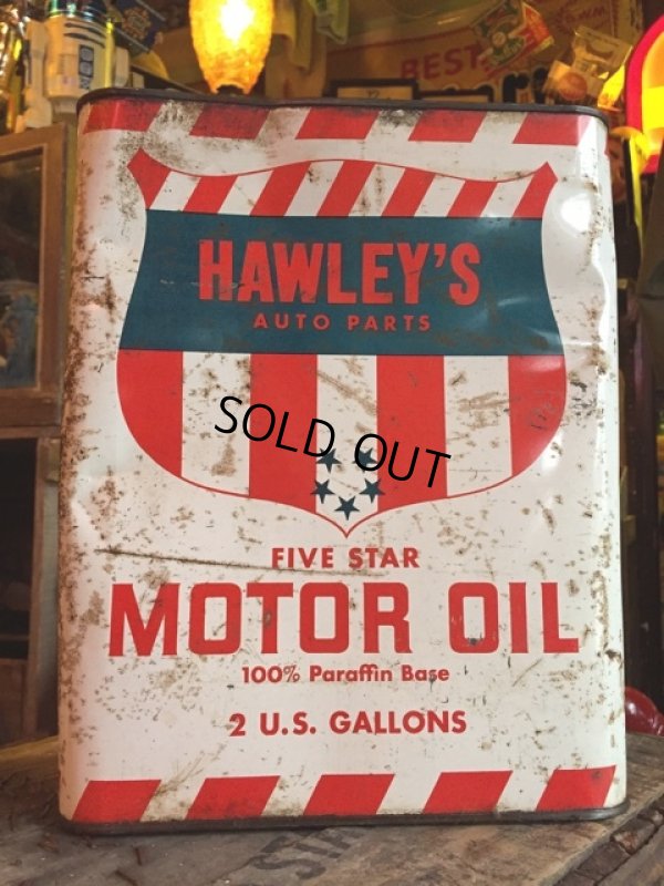 画像2: Vintage HAWLEY'S Motor Oil Can 2GL (MA590)