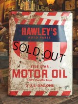 Vintage HAWLEY'S Motor Oil Can 2GL (MA590)