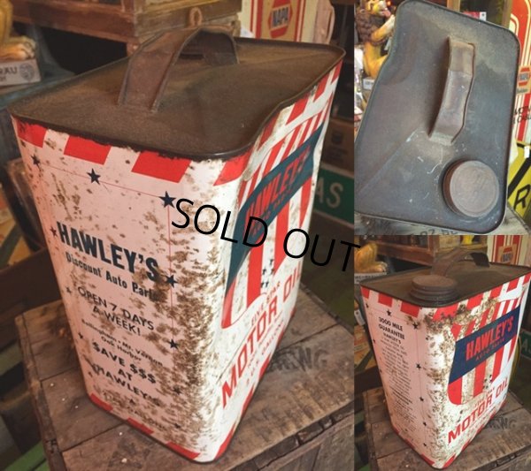 画像3: Vintage HAWLEY'S Motor Oil Can 2GL (MA590)
