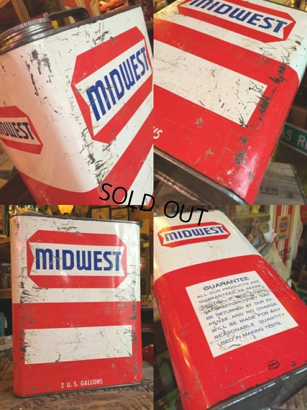 画像3: Vintage MIDWEST Motor Oil Can 2GL (MA594)