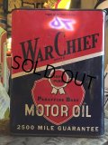 Vintage WAR CHIEF Motor Oil Can 2GL (MA592)