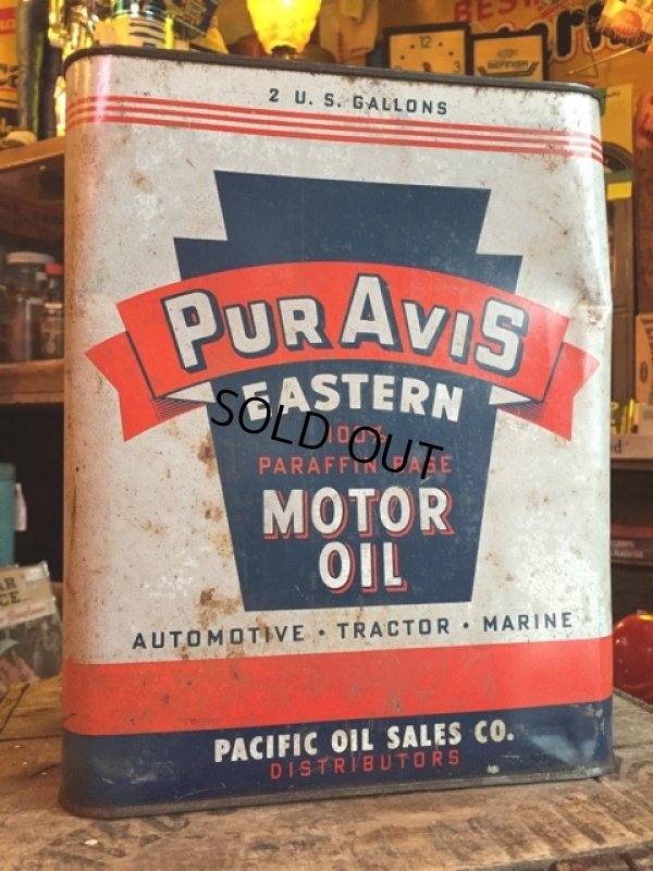 画像1: Vintage PUR AVIS Motor Oil Can 2GL (MA591)