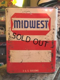 Vintage MIDWEST Motor Oil Can 2GL (MA594)
