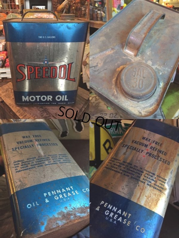 画像3: Vintage SPEEDOL Motor Oil Can 2GL (MA597)