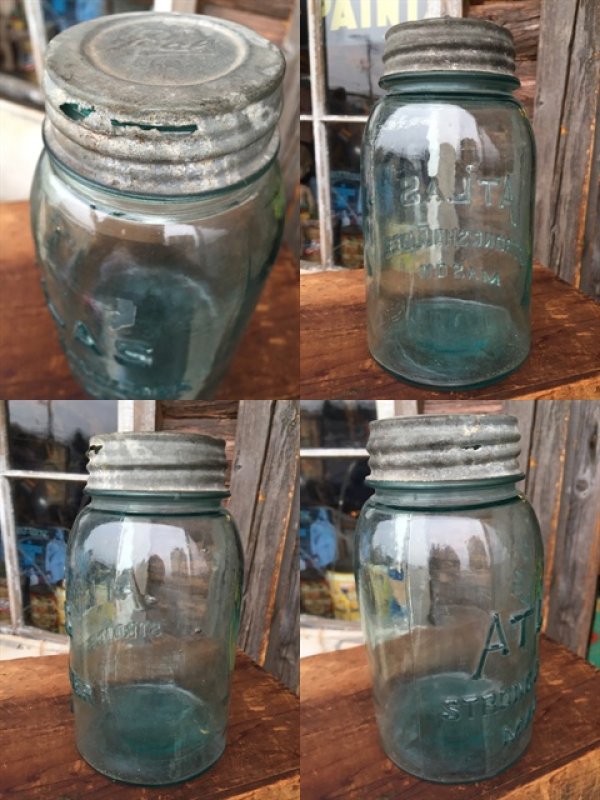 画像2: Vintage Atlas Strong Shoulder Masons Glass Jar (MA610)