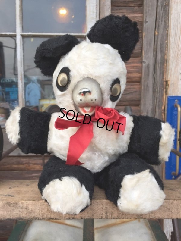 画像1: Vintage Rubber Nose Doll panda bear (MA605)