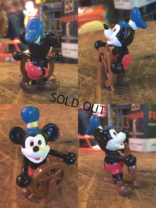 画像2: Vintage Disney Mickey Mouse Pvc Steamboat Willie (MA633)