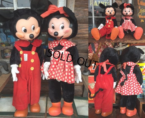 画像1: Vintage Gund Mickey & Minnie Doll Set (MA688)