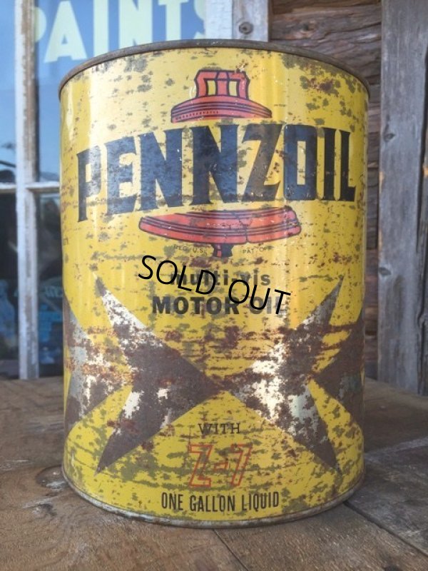 画像1: Vintage Pennzoil Motor Oil One Gallon Can (MA697)