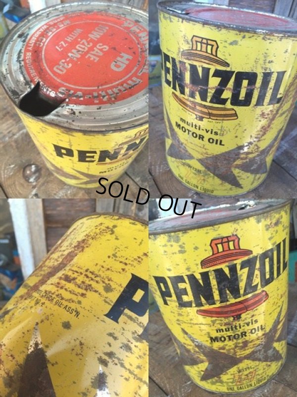 画像3: Vintage Pennzoil Motor Oil One Gallon Can (MA697)