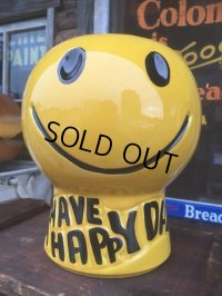 SALE 70s Vintage Maccoy　Smily Happy Face Cookie Jar (MA721)