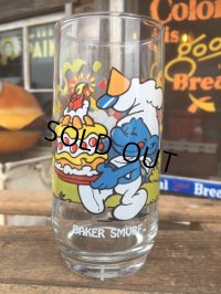 80s Vintage Glass Baker Smurf (MA724)