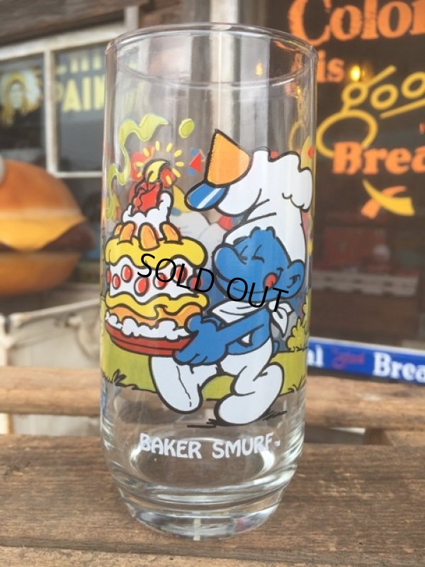 画像1: 80s Vintage Glass Baker Smurf (MA724)