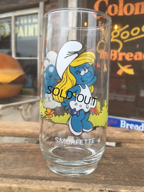 画像1: 80s Vintage Glass Smurfette (MA726)