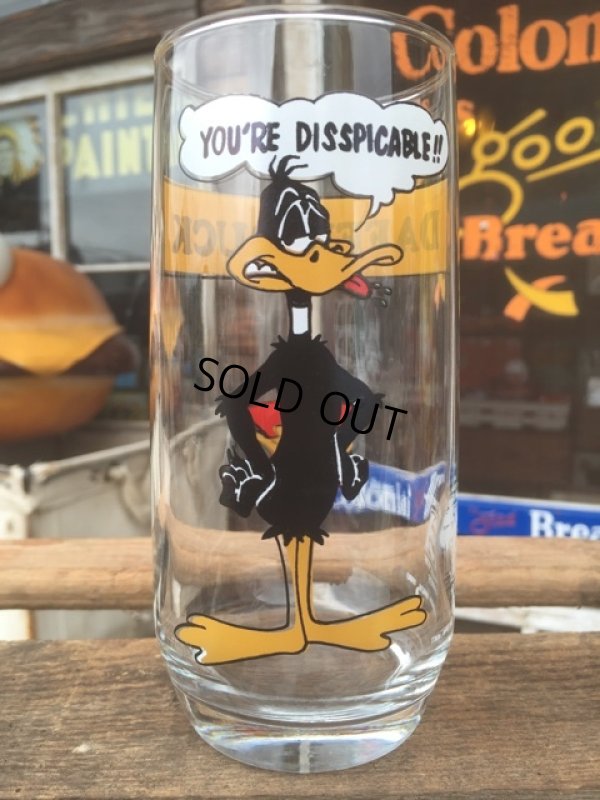 画像1: 80s Vintage Pepsi Glass Looney Tunes Daffy Duck (MA729)