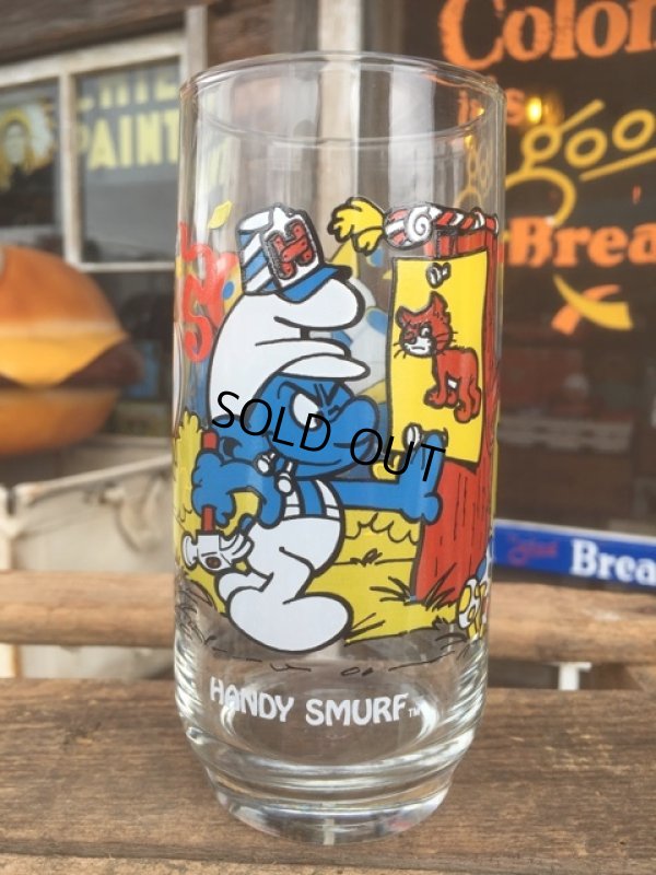 画像1: 80s Vintage Glass Handy Smurf (MA723)